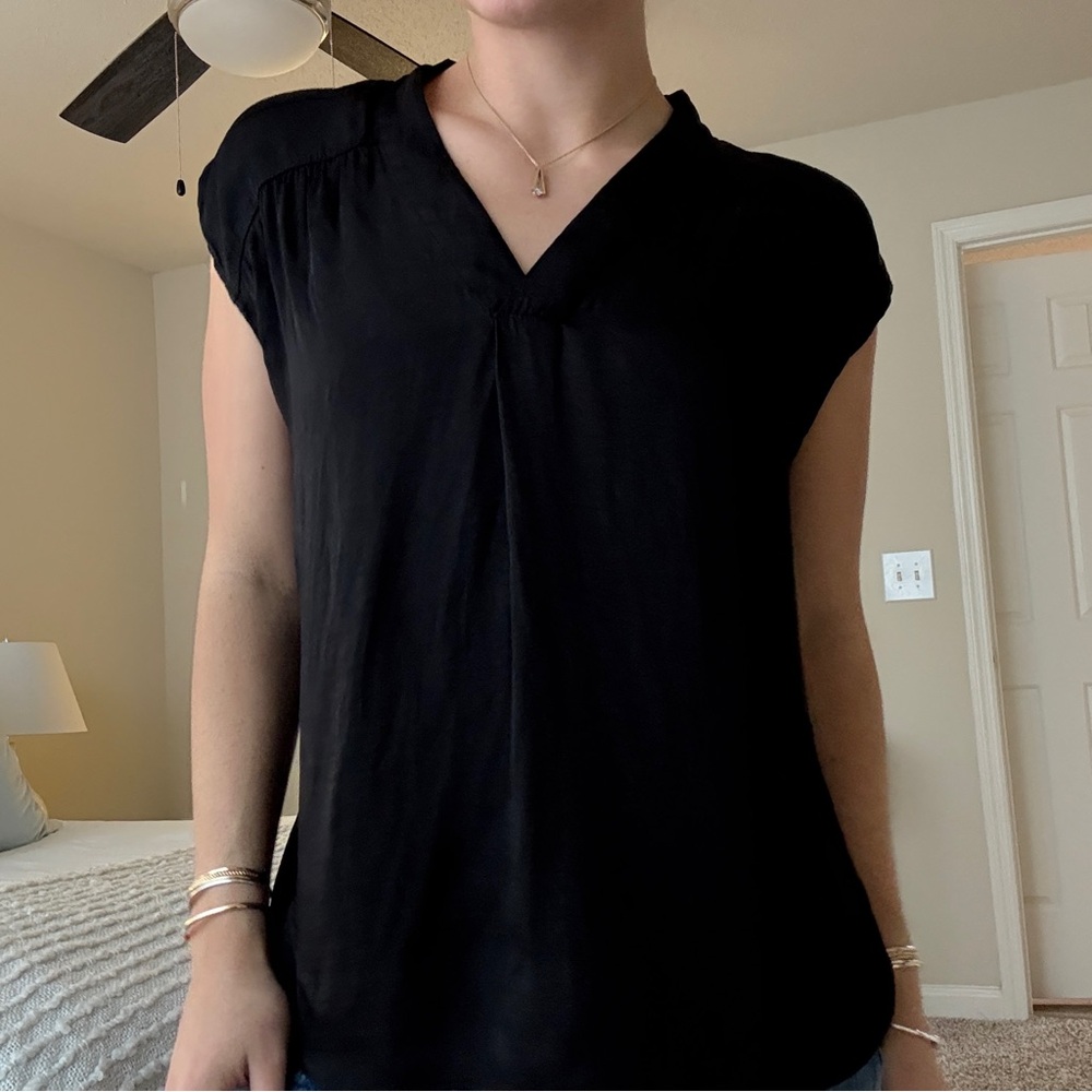 H&M Black V-Neck Blouse